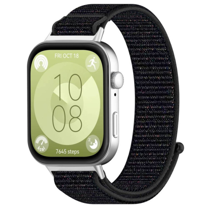 Nylon Uhrarmband Huawei Watch Fit 4 Pro - Black pink