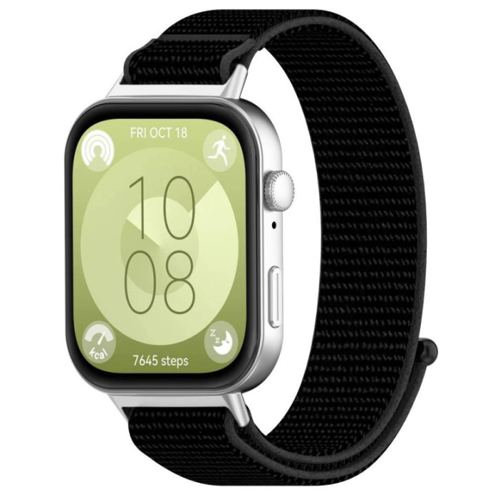 Nailon kellon ranneke Huawei Watch Fit 4 Pro - Black