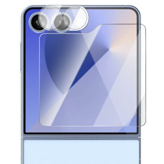 Hærdet glas 2i1 Samsung Galaxy Z Flip 7 - Gennemsigtig