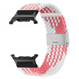 Geflochtenes Elastisches Uhrarmband Samsung Galaxy Watch 8 (44mm) - Pinkwhite