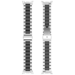 Klockarmband rostfritt stål Samsung Galaxy Watch 8 Ultra (2025) - Silver/svart