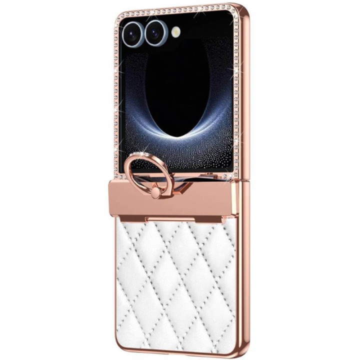 Rhombus Bling skal Samsung Galaxy Z Flip 7 - Ivory White
