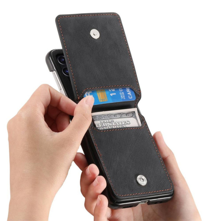 Retro Ring cover Samsung Galaxy Z Flip 7 - Onyx black