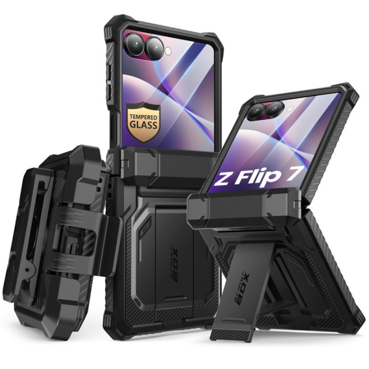 i-Blason Armorbox kotelo Samsung Galaxy Z Flip 7 - Musta