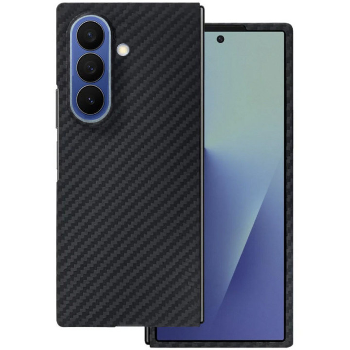 1500D Aramid karbonfiberdeksel Samsung Galaxy Z Fold 7 – Svart