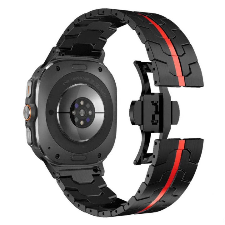 Iron Man stainless watchband Samsung Galaxy Watch Ultra (2025) - Black/red