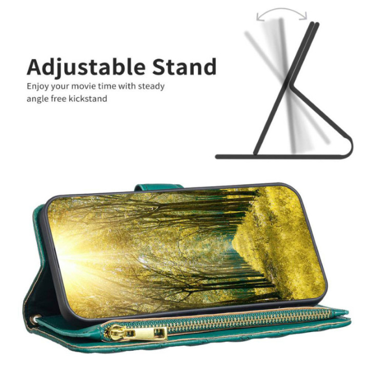 Rhombus mobilcover 9-kort Doro Aurora A30 - Forest green