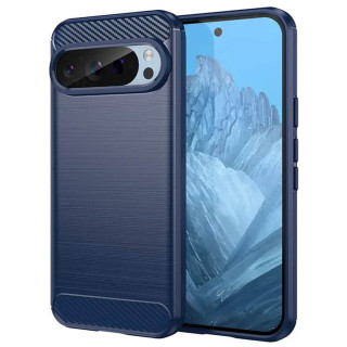 Borstat silikon skal Google Pixel 10 Pro - Blå
