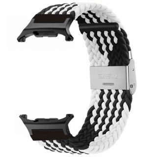 Geflochtenes Elastisches Uhrarmband Samsung Galaxy Watch Ultra (2025) - Schwarzweiß