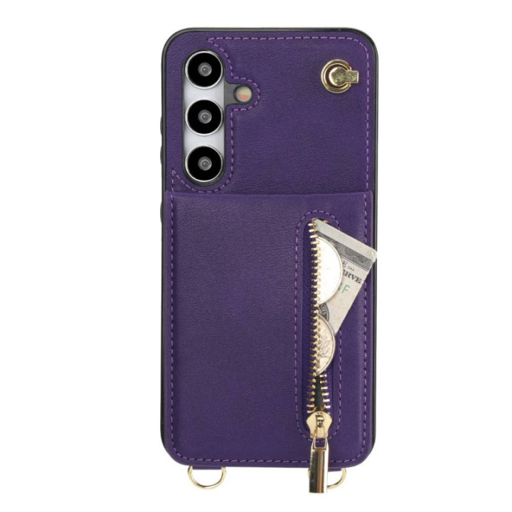 Zipper kaulakorukuori Samsung Galaxy S25 - Violetti