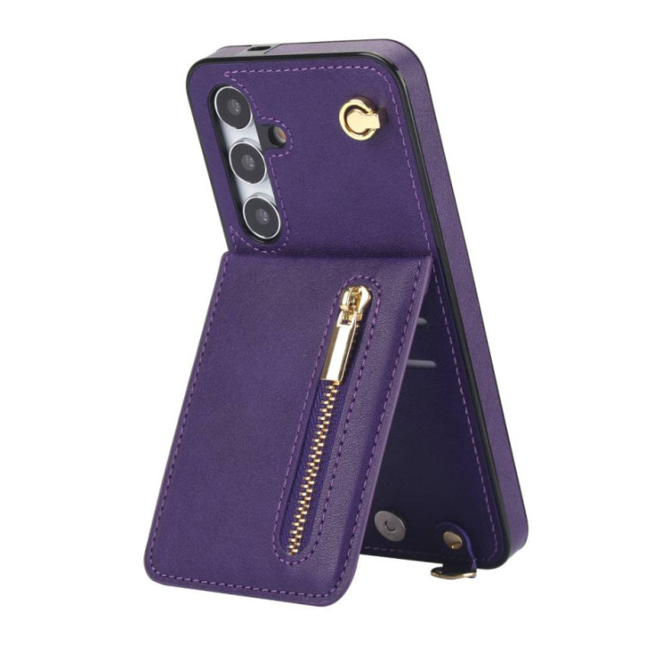 Zipper kaulakorukuori Samsung Galaxy S25 - Violetti