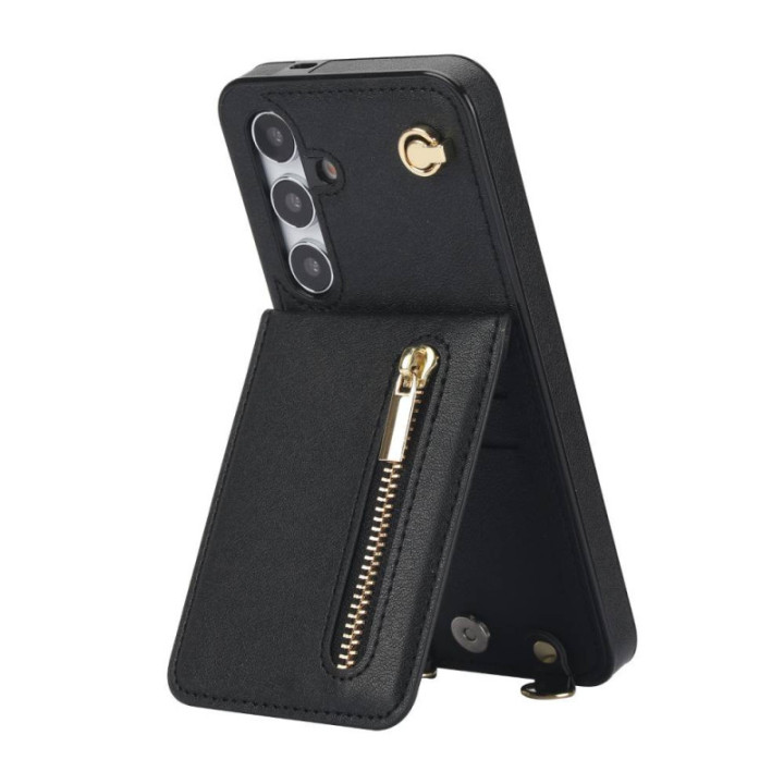 Zipper halskæde cover Samsung Galaxy S25 - Sort