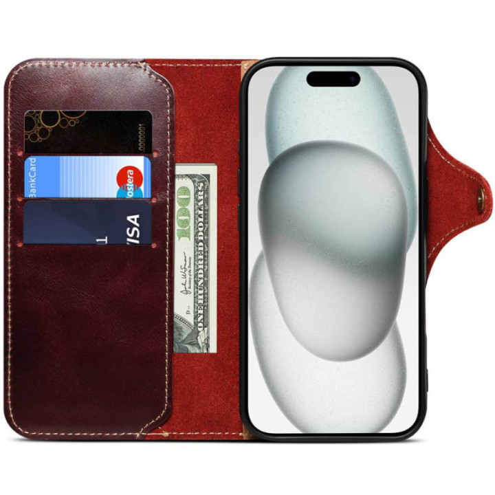 Denior mobildeksel lær Apple iPhone 17 Pro - Okseblod