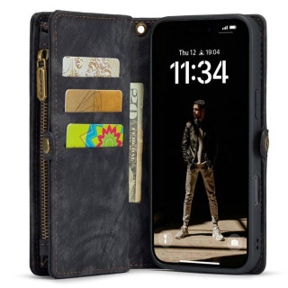 CaseMe puhelimenkotelo 008 8-kortti Apple iPhone 17 Pro Max - Musta/harmaa