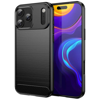 Brushed silicone case Apple iPhone 17 Pro - Black