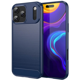 Harjattu TPU kuori Apple iPhone 17 Pro Max - Sininen