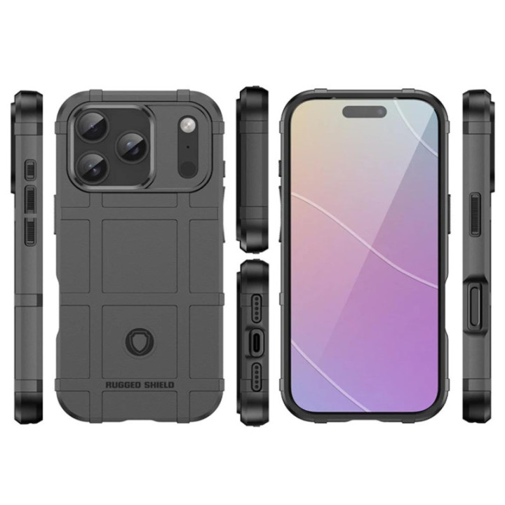 Rugged Shield Case Apple iPhone 17 Pro - Black