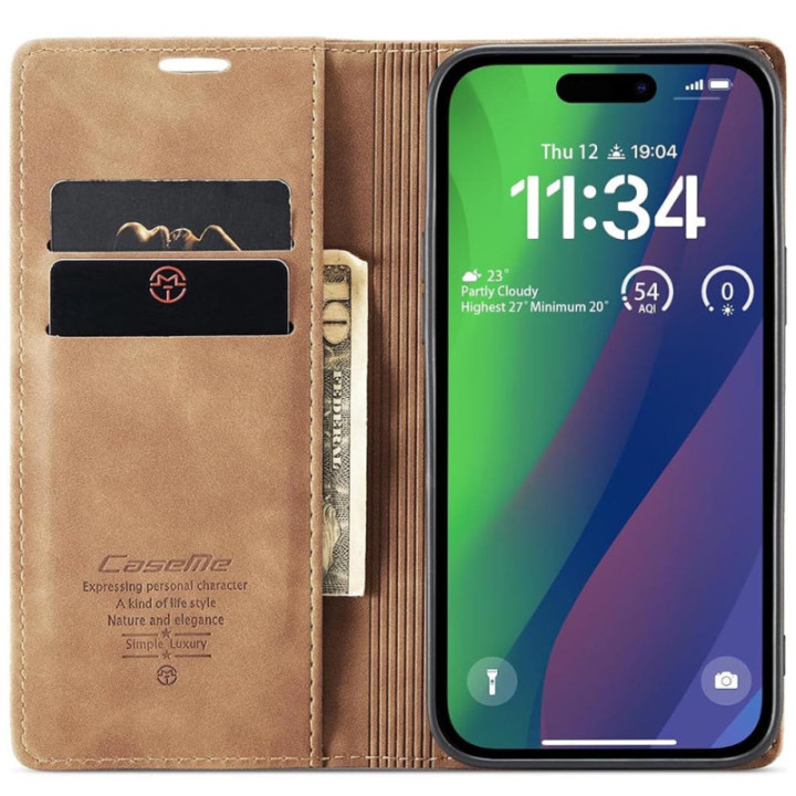 CaseMe mobilfodral 013 Apple iPhone 17 Pro Max - Brun