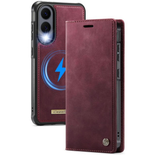 CaseMe mobilfodral C49 2i1 Samsung Galaxy S25 Edge - Crimson red