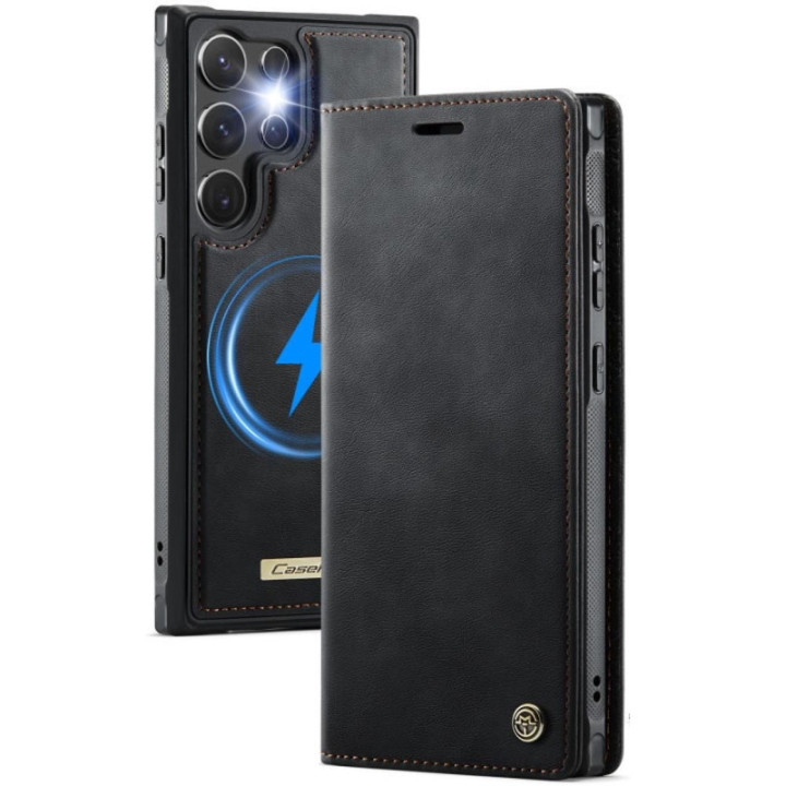 CaseMe Wallet Case C49 2in1 Samsung Galaxy S23 Ultra – Onyx black