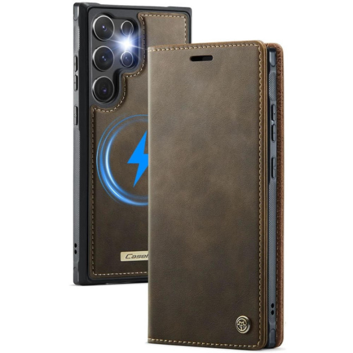 CaseMe Wallet Case C49 2in1 Samsung Galaxy S25 Ultra – Coffee