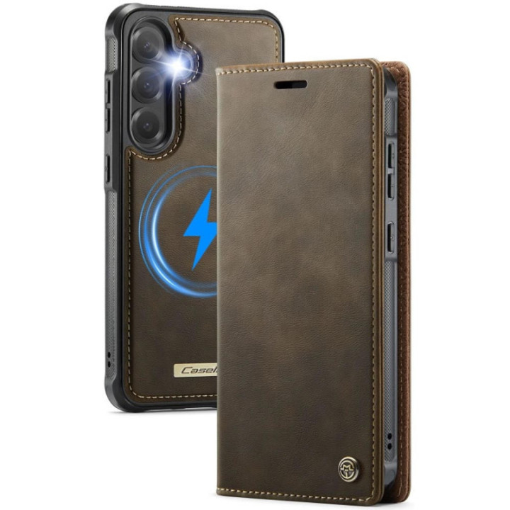 CaseMe Wallet Case C49 2in1 Samsung Galaxy S24 – Coffee