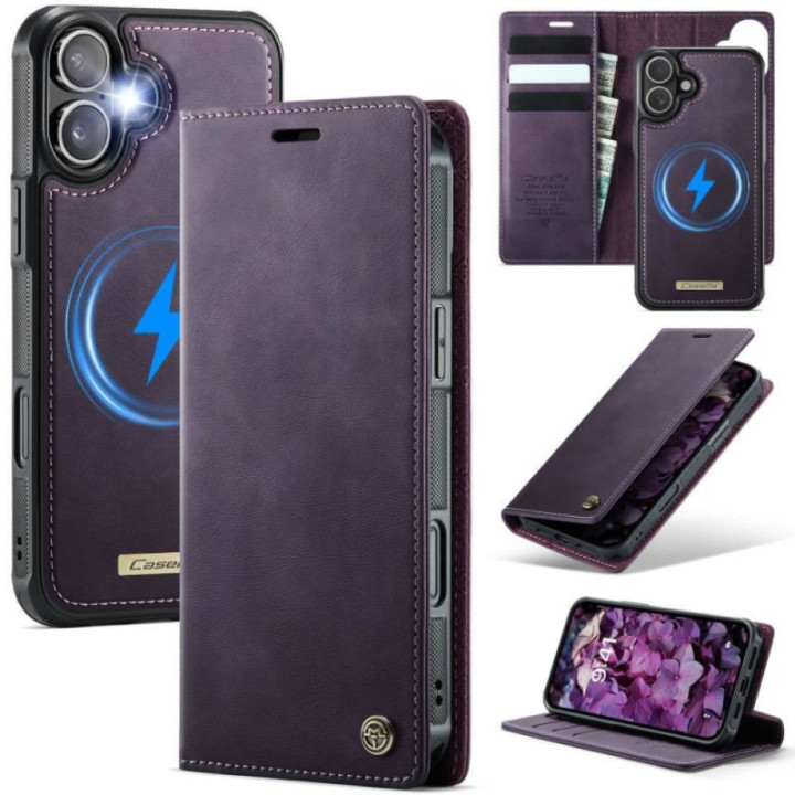 CaseMe mobilfodral C49 2i1 Apple iPhone 16 - Purple pulse