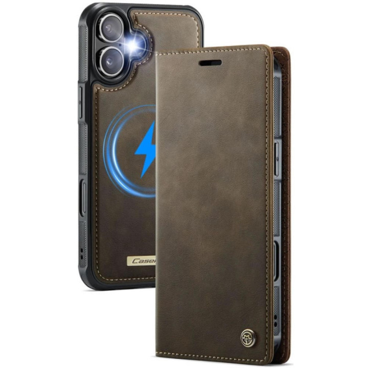 CaseMe mobilcover C49 2i1 Apple iPhone 16 – Coffee