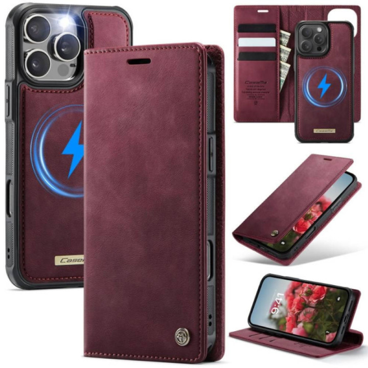CaseMe mobilcover C49 2i1 Apple iPhone 16 Pro – Crimson red