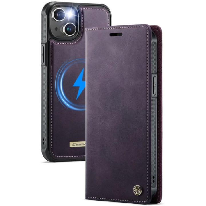 CaseMe mobilcover C49 2i1 Apple iPhone 15 – Purple pulse