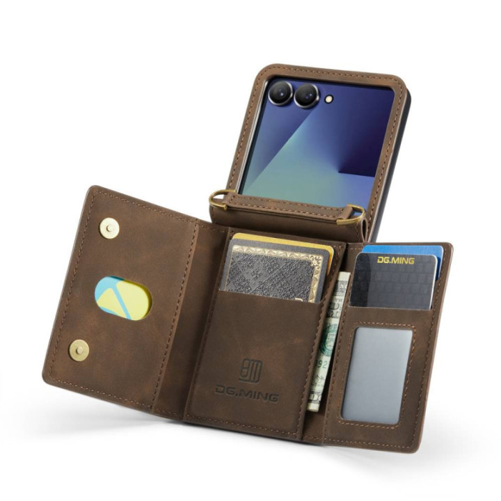 DG-Ming M2 Handyhülle Samsung Galaxy Z Flip 7 - Coffee
