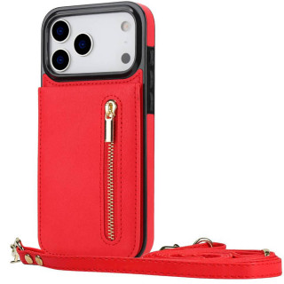 Zipper halskjede deksel Apple iPhone 17 Pro - Rød