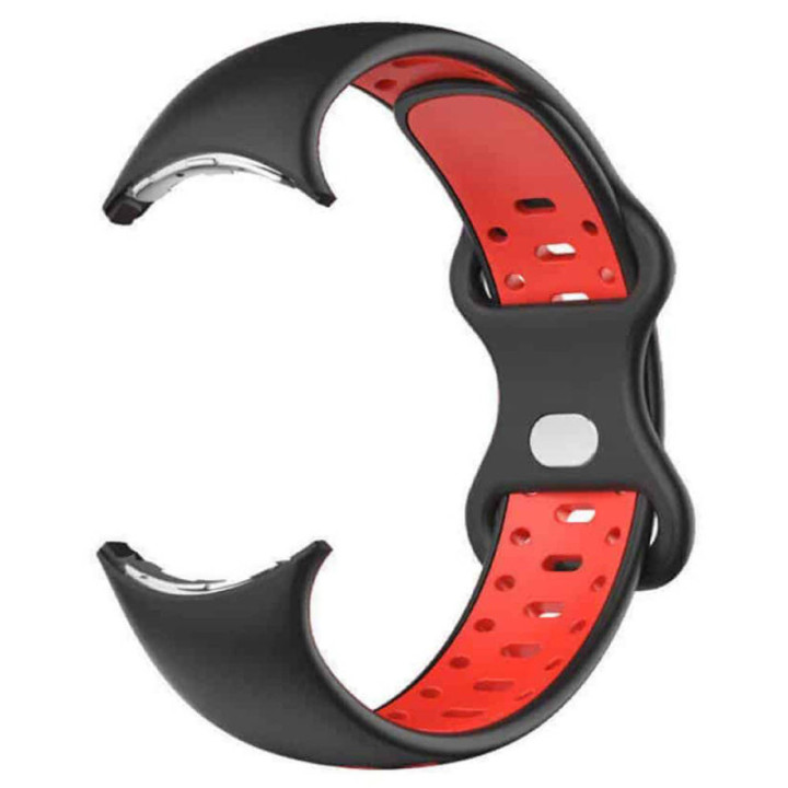 Twin watchband for Google Pixel Watch 4 (41mm) - Black red