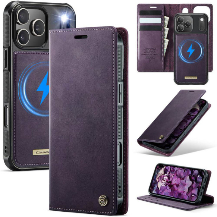 CaseMe suojakotelo C49 2in1 Apple iPhone 17 Pro – Purple pulse