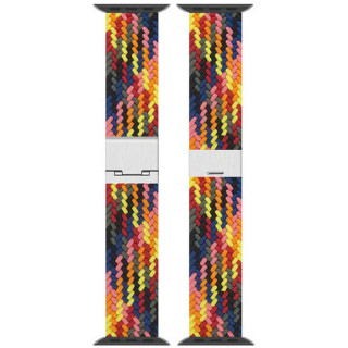 Geflochtenes Elastisches Uhrarmband Apple Watch SE 3 (44mm) - Rainbow
