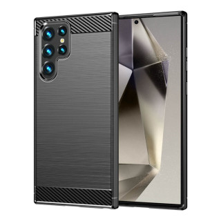 Borstat silikon skal Samsung Galaxy S26 Ultra - Svart