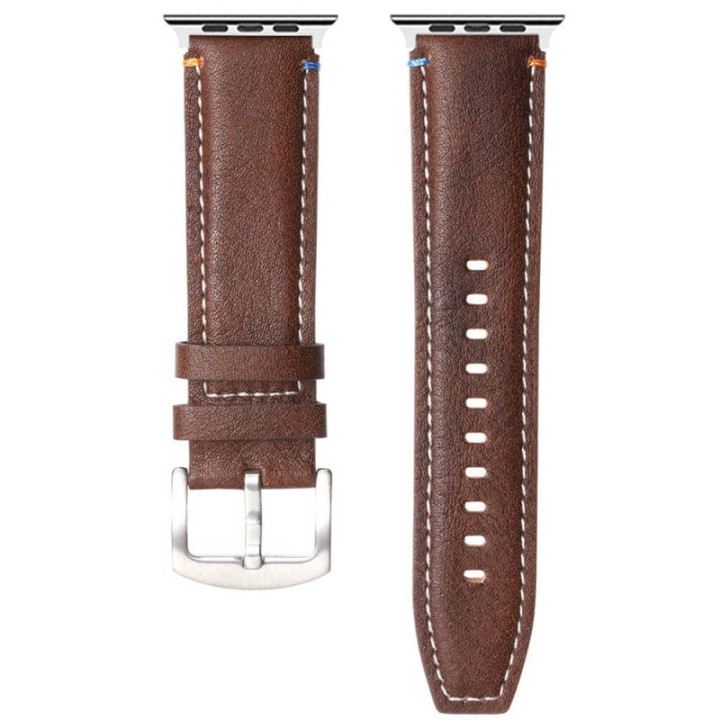Leather watchband Apple Watch SE 2022 (44mm) - Espresso Noir