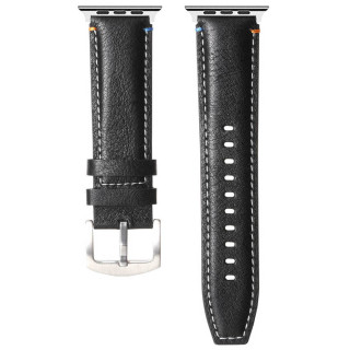 Lær klokkereim Apple Watch Ultra 2 (49mm) - Onyx black