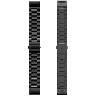 Kellon ranneke ruostumatonta terästä Garmin Fenix 7S Pro - Musta