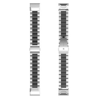 Klockarmband rostfritt stål Garmin Fenix 7 Pro - Silver/svart