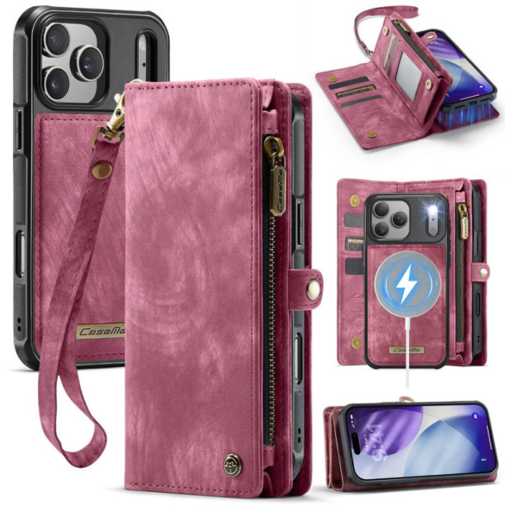 CaseMe mobilcover 008 8-kort Apple iPhone 17 Pro - Rød