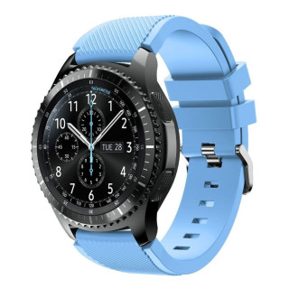 Silikoni Sport rannerengas Samsung Gear S3 Frontier - S3 Classic (vaaleansininen)