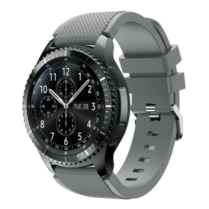 Silikon Sport Armband Samsung Gear S3 Frontier - S3 Classic (Grå)