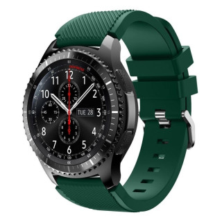 Silikon Sport Armband Samsung Gear S3 Frontier - S3 Classic (Mörk Grön)