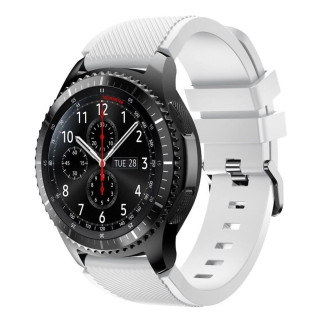 Silikoni Sport rannerengas Samsung Gear S3 Frontier - S3 Classic (valkoinen)