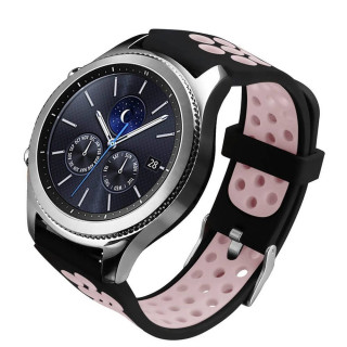 Sport Armbånd Hole Samsung Gear S3 Black-Pink Watch armbånd