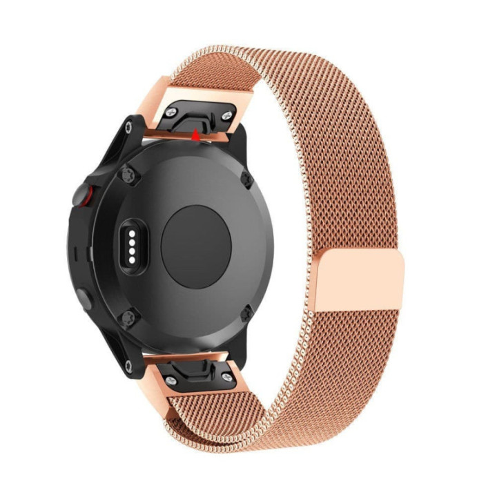 Milanese RSF stål Armband Garmin Fenix 3, 5X - Rosè