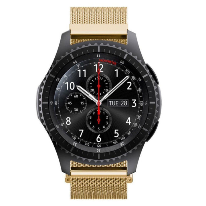 Guld Armband Milanese magnetic Samsung Gear S3 Frontier - S3 Classic