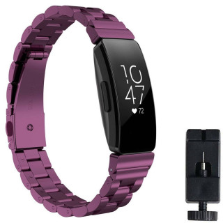 Ruostumattomasta teräksestä valmistettu rannekoru FITBIT Inspire / Inspire HR - Violetti