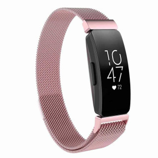 Milanese magneettinen rannekoru FITBIT Inspire / Inspire HR - vaaleanpunainen